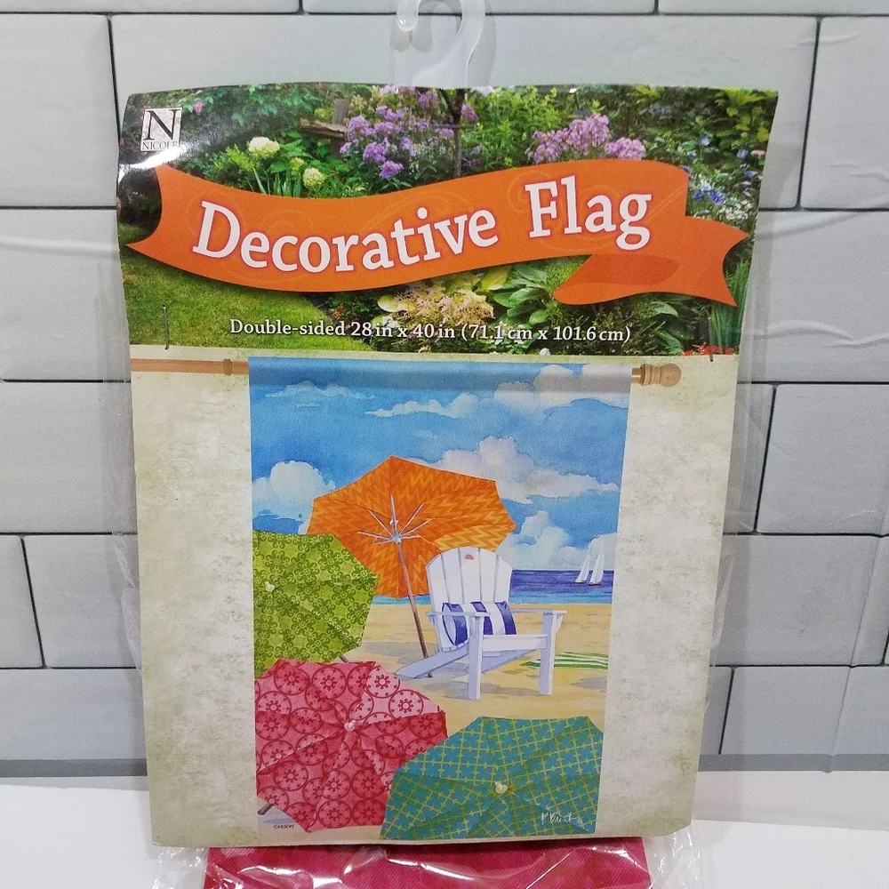 Beach Umbrella 28 x 40 Flag New
